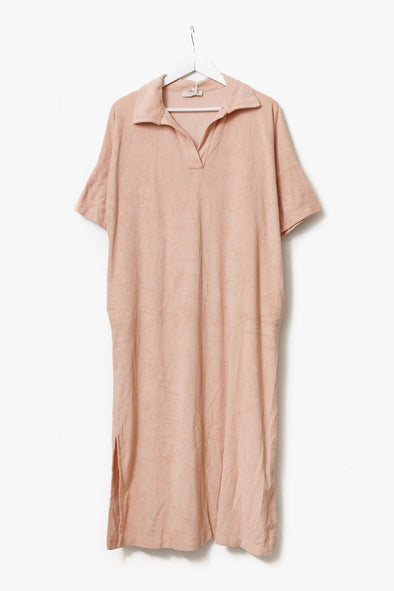 Roanne Terry Collar Dress Nude