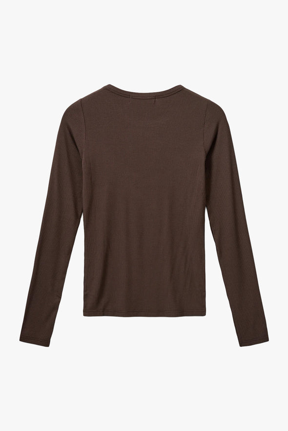 Petricia LS T-Shirt Brown Fudge