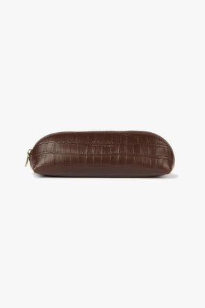 Pencil Case Chocolate Croco Small