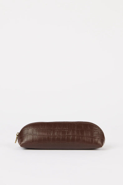 Pencil Case Chocolate Croco Small