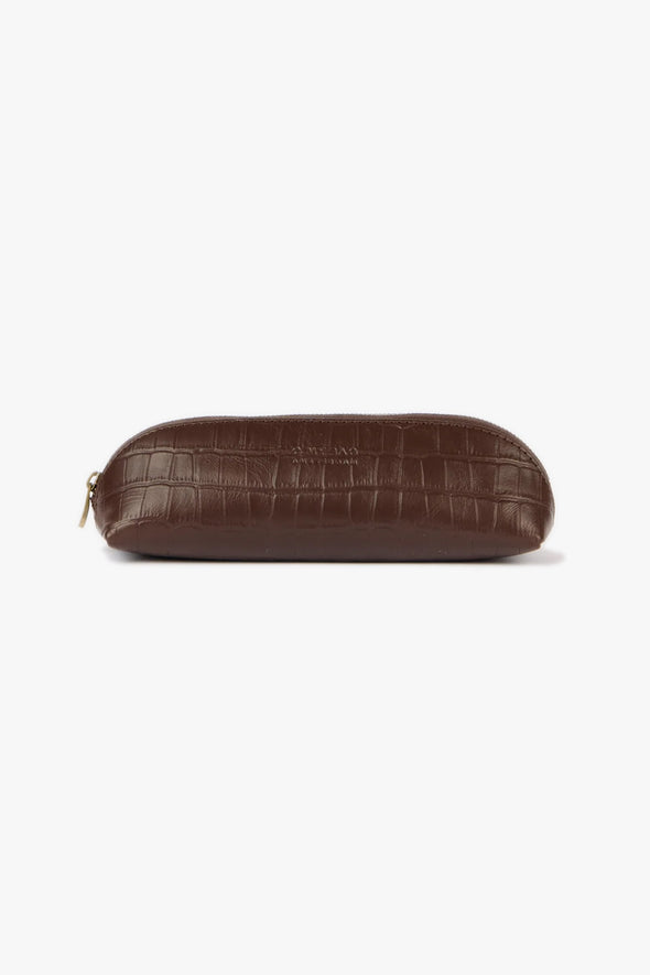 Pencil Case Chocolate Croco Small
