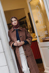 Frances Raincap Chocolate/Terracotta