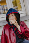Julia Raincap Navy/Cherry Red