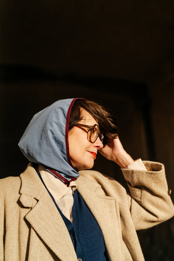 Oda Raincap Grey/Burgundy