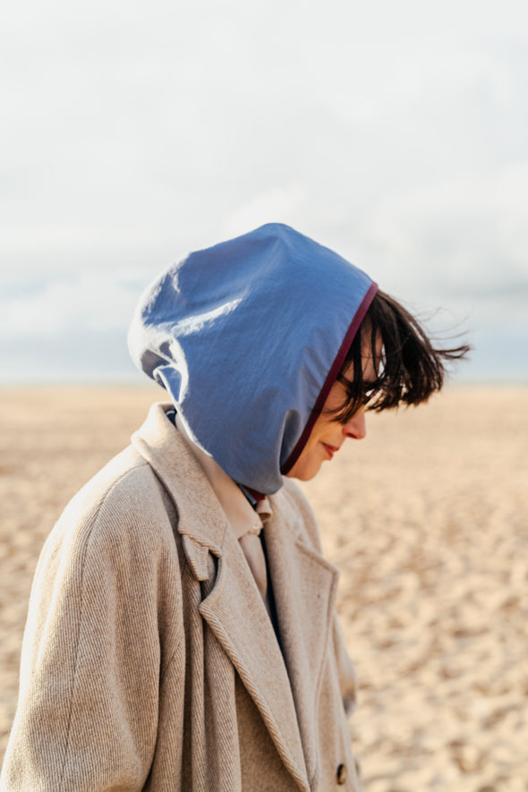 Oda Raincap Grey/Burgundy