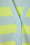 Raxow Cardigan Neon Yellow Stripes