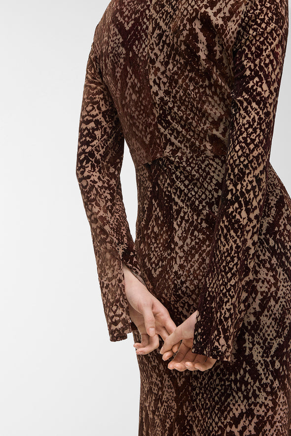 Rousari LS Maxi Dress Chicory Coffee