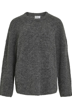 Haven LS Knit Dark Grey Melange