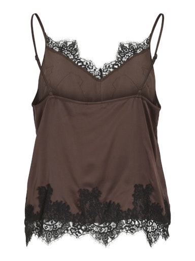 Lace Singlet Top Chicory Coffee