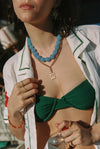 Aqua Do Mar Beaded Necklace Goldplated