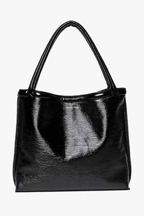 Reversible Teddy Lacquer Mom Bag