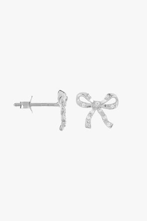 Single Take A Bow Stud Silver