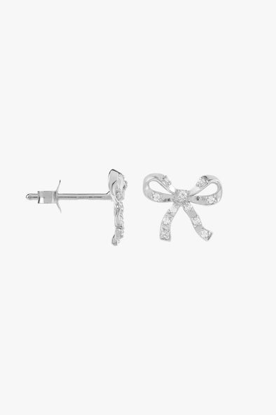 Single Take A Bow Stud Silver