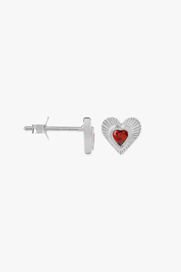 Single Rhapsody Love Stud Silver