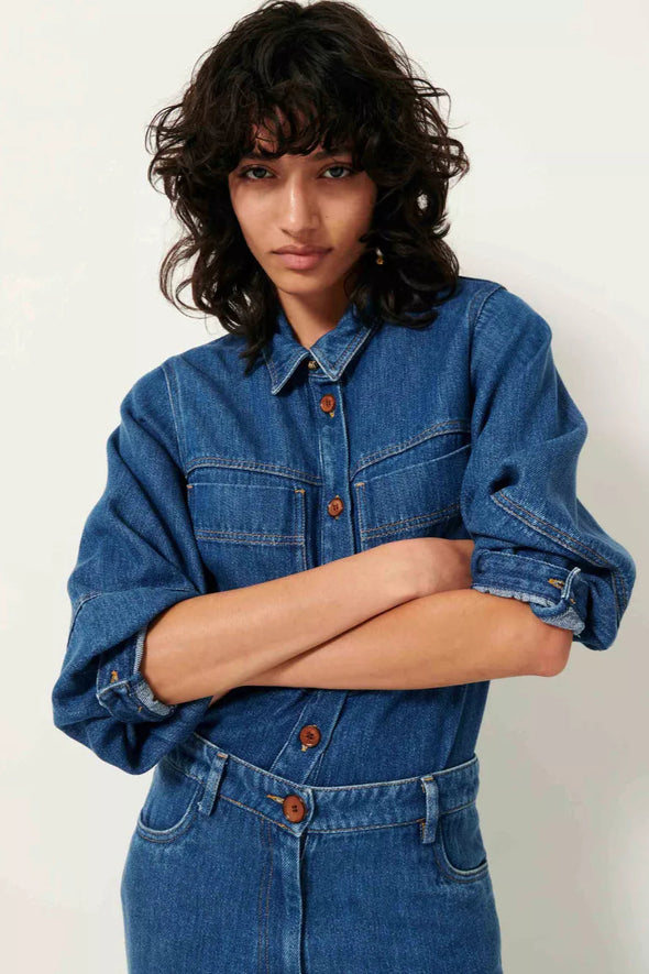 Leone Overshirt Denim Blue