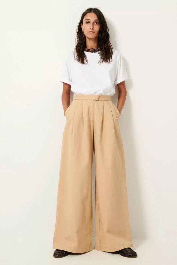 Rivera Pleated Trousers Jonc