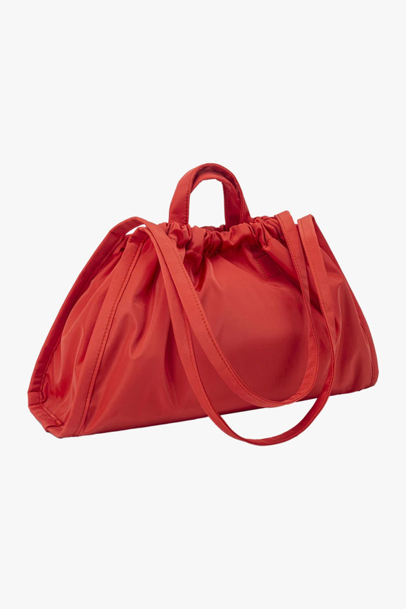 Sage Medium Matte Twill Bag Coral Red