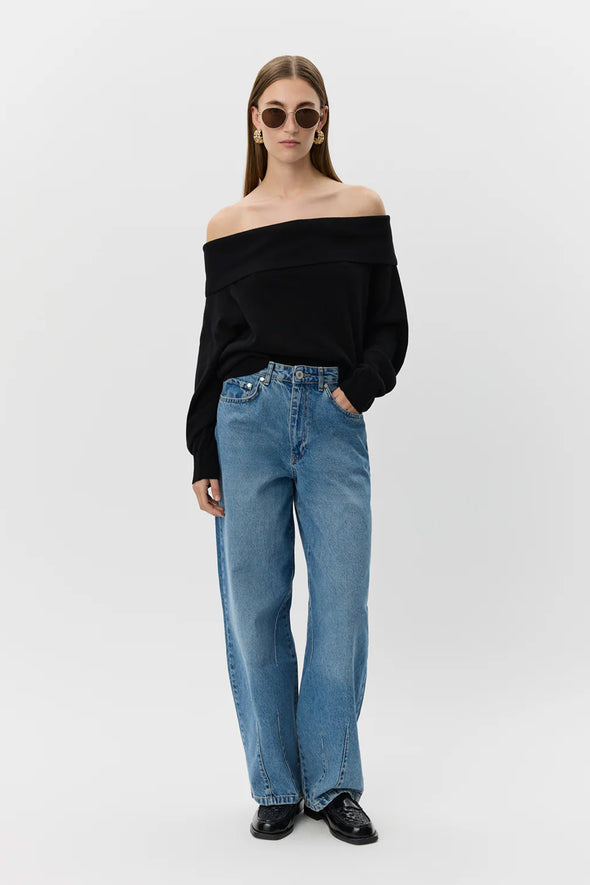 Sawa Offshoulder Sweater Black