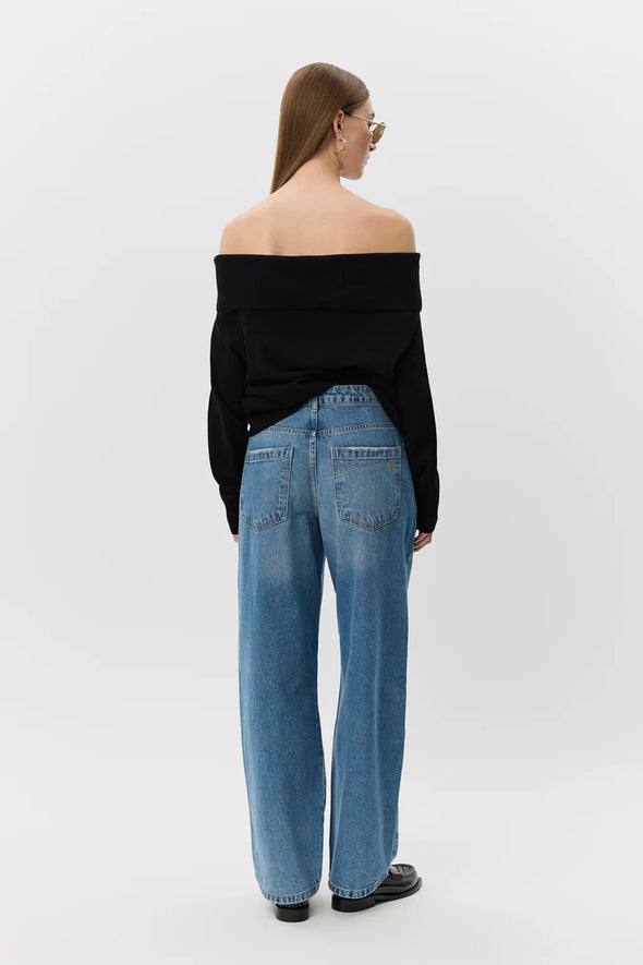 Sawa Offshoulder Sweater Black