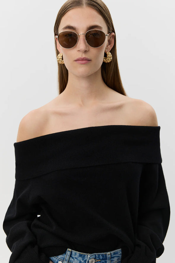 Sawa Offshoulder Sweater Black