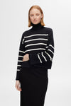 Kamma Black Knit Birch Stripes