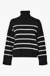 Kamma Black Knit Birch Stripes