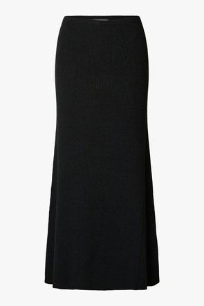 Lura Lurex Knit Skirt Black