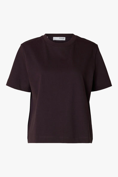 Essential Boxy Tee Plum