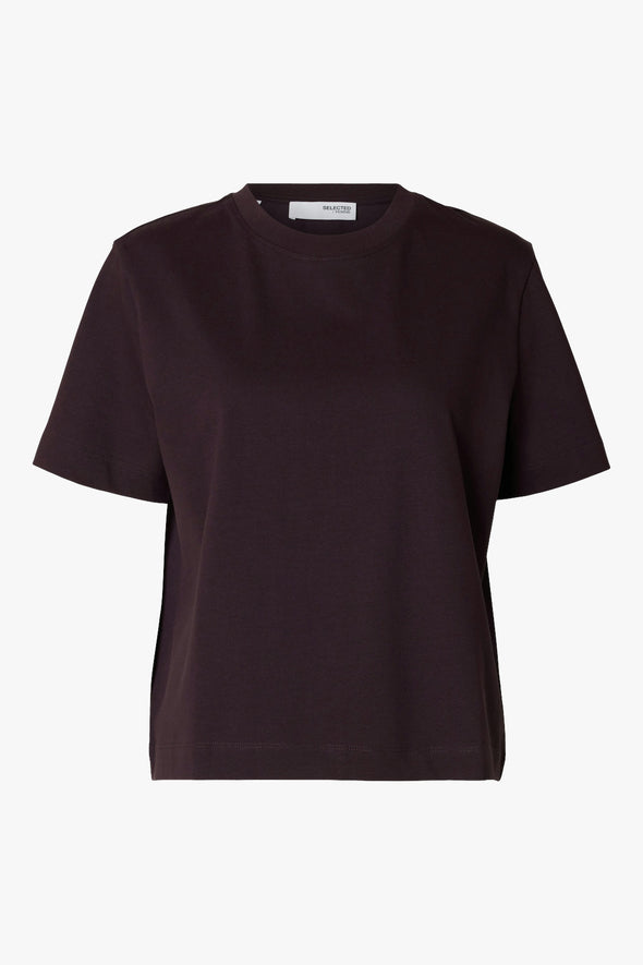 Essential Boxy Tee Plum