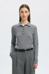 Thea Collar Knit Grey Melange