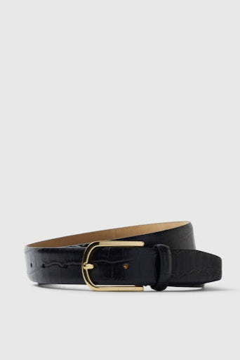 Fiona Belt Black Croco