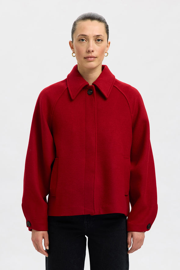 Liva Wool Blend Jacket Equestrian Red