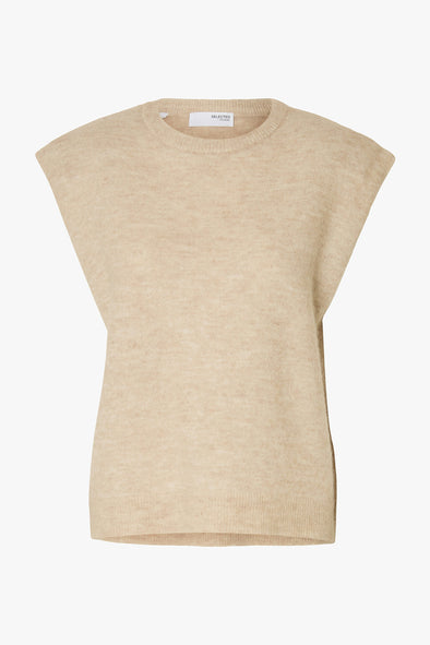 Lulu Knit Vest Birch Melange