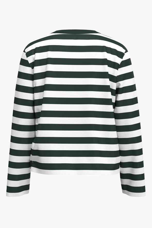 Essential LS Boxy Tee Scarab Stripes