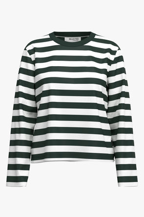 Essential LS Boxy Tee Scarab Stripes