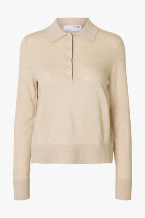 Thea Collar Knit Oatmeal