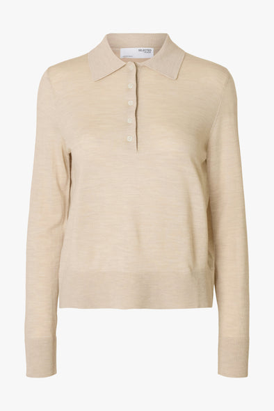 Thea Collar Knit Oatmeal