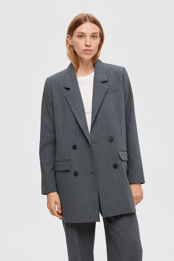 Myla Relaxed Blazer Medium Grey