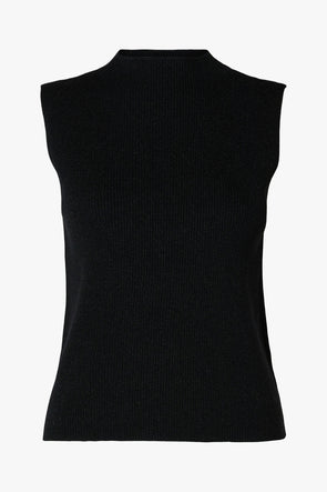 Lura Lurex High Neck Knit Black