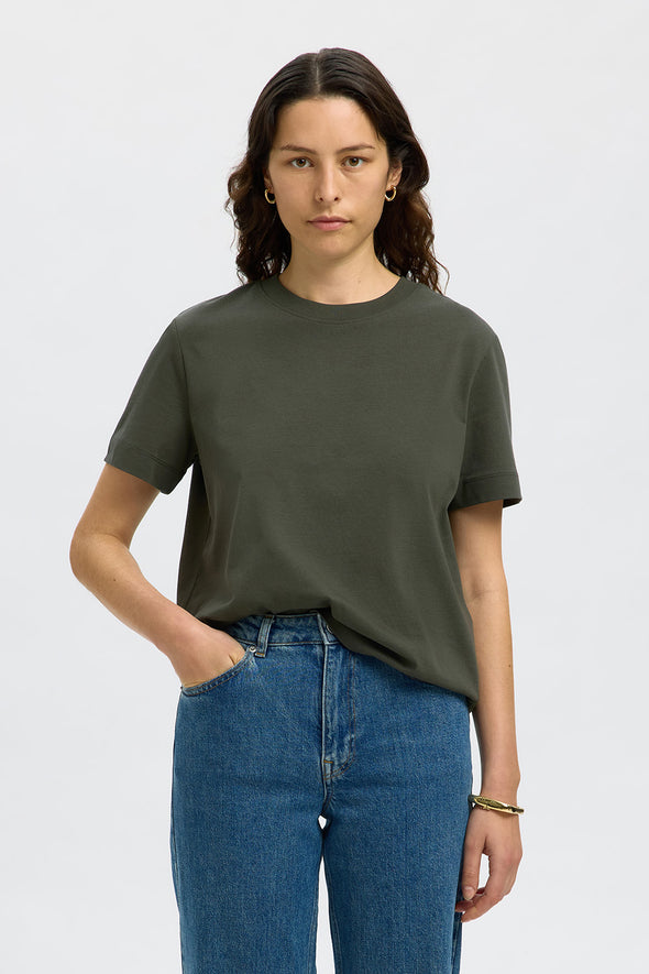 Essential SS Boxy Tee Deep Depths