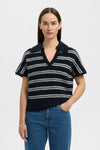 Lulu Knit Polo Dark Sapphire