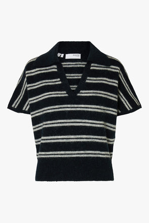Lulu Knit Polo Dark Sapphire