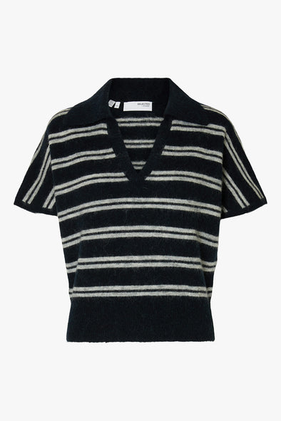 Lulu Knit Polo Dark Sapphire