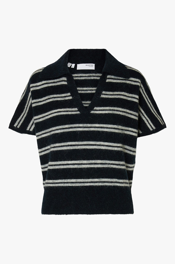 Lulu Knit Polo Dark Sapphire