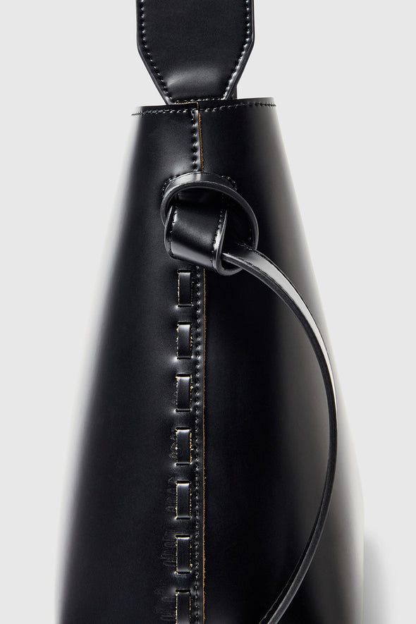 Stella Medium Leather Bag Black