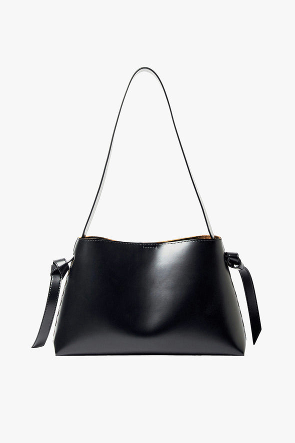 Stella Medium Leather Bag Black