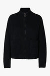 Sia Ras Zipper Cardigan Black