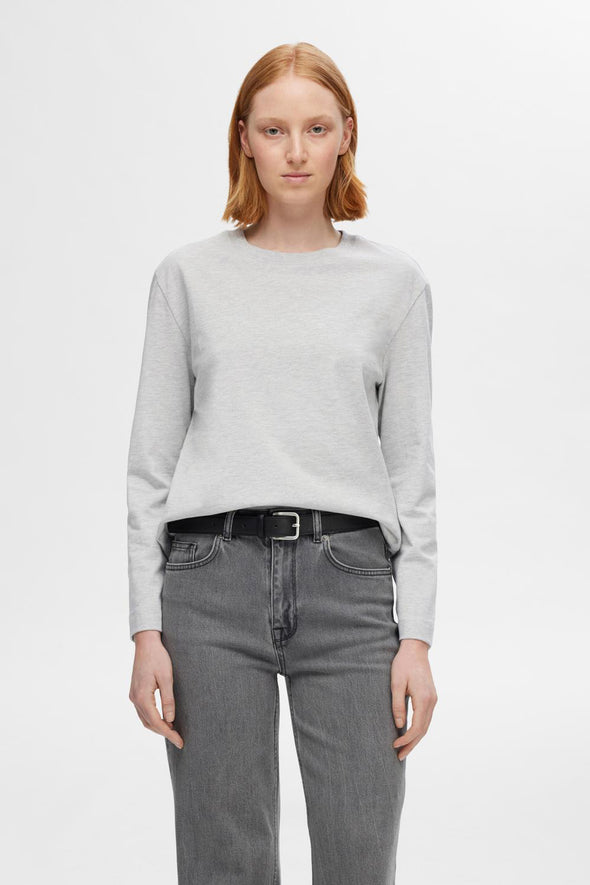 Essential LS Boxy Tee Light Grey