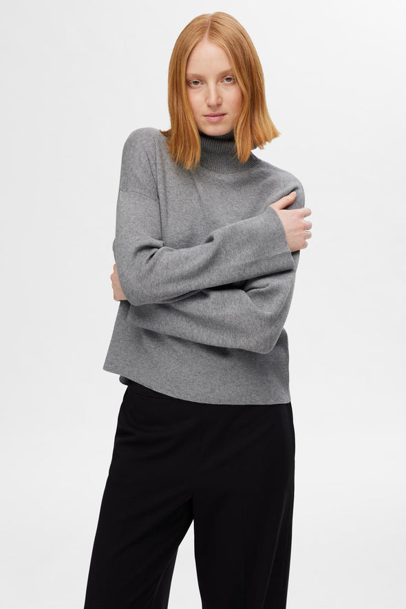 Kamma Rollneck Grey Melange