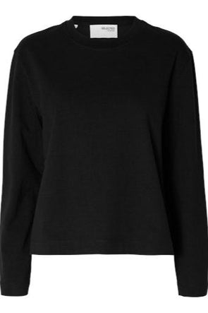 Essential LS Boxy Tee Black